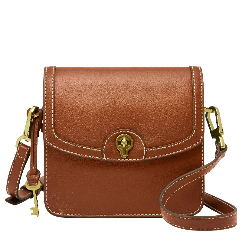 Durable ripstop crossbody bags resisting tears on adventures -Fossil Women's Ainsley Eco Leather Small Flap Crossbody