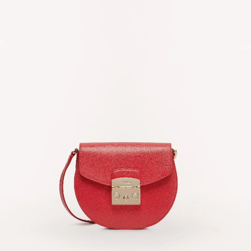 Creamy beige crossbody bags for versatile neutral styling -Furla Metropolis Crossbody Mini Red