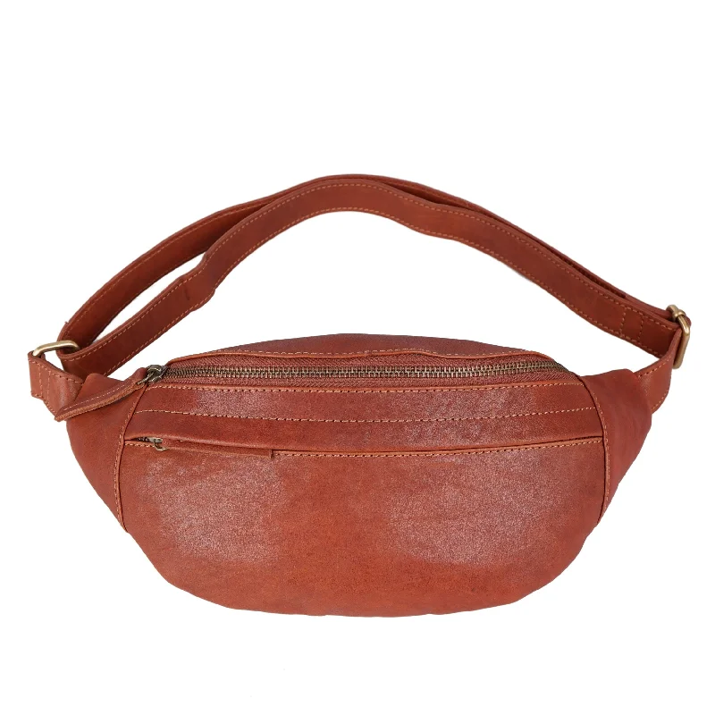 Croc-embossed leather crossbody bags with luxe texture appeal -The Halsman Fanny Pack