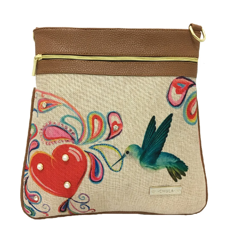 Textured snakeskin crossbody bags with exotic faux appeal -Gotas Colibrí - Lia Yute