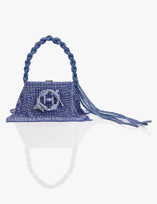 Convertible clutch crossbody bags for versatile styling options -Icy Blue Crystal Furbie