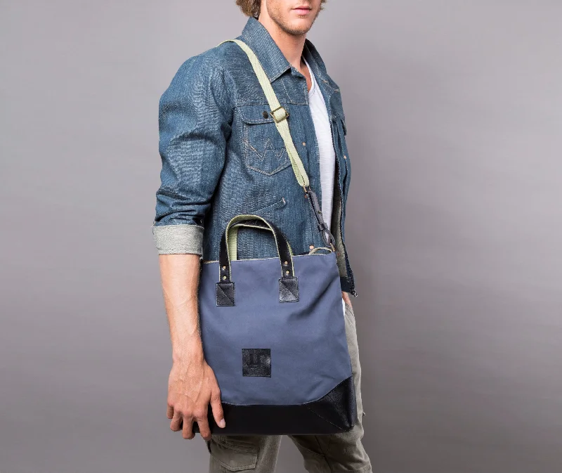 Durable twill crossbody bags standing up to daily wear -Leather Canvas Handbag