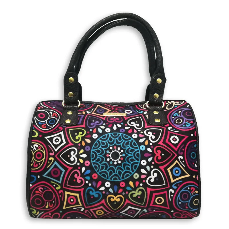 Recycled fabric crossbody bags for sustainable style seekers -Mandala Color - Celia