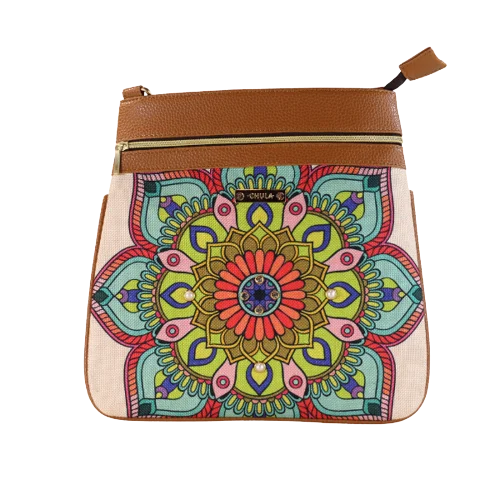 Creamy beige crossbody bags for versatile neutral styling -Mandala Hindú - Lia