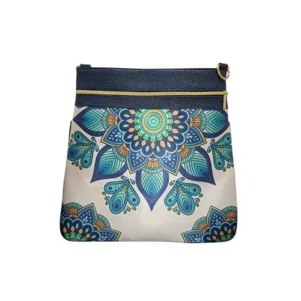 Durable twill crossbody bags standing up to daily wear -Mandala Real Blue - Lia