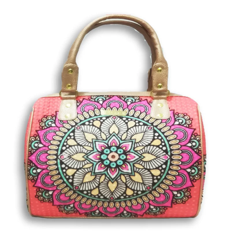 Sunny orange crossbody bags brightening any dull day -Mandala summer - Celia