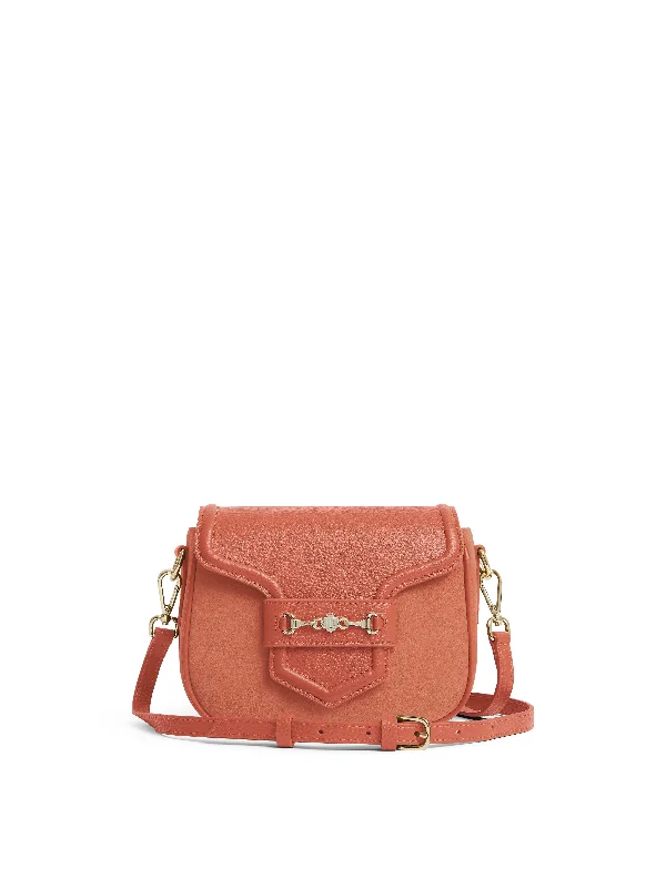 Oversized flap crossbody bags combining style and function -Mini Fitzwilliam - Melon