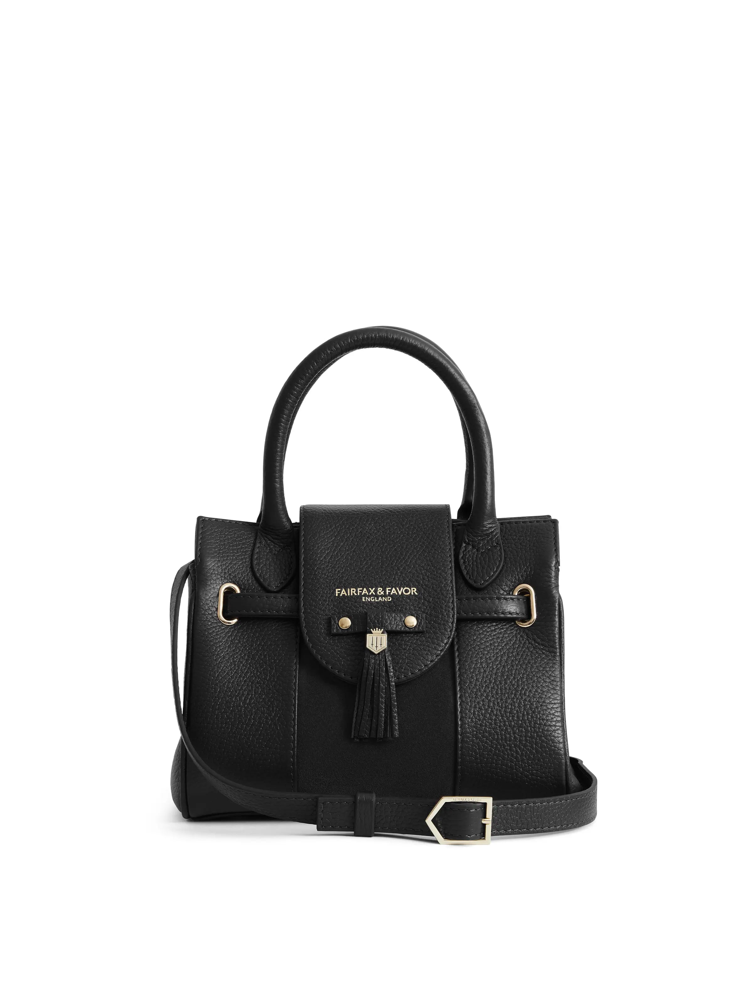 Stylish leather crossbody bags for everyday chic wear -Mini Windsor Handbag - Black Leather (Premium Stockist Exclusive )