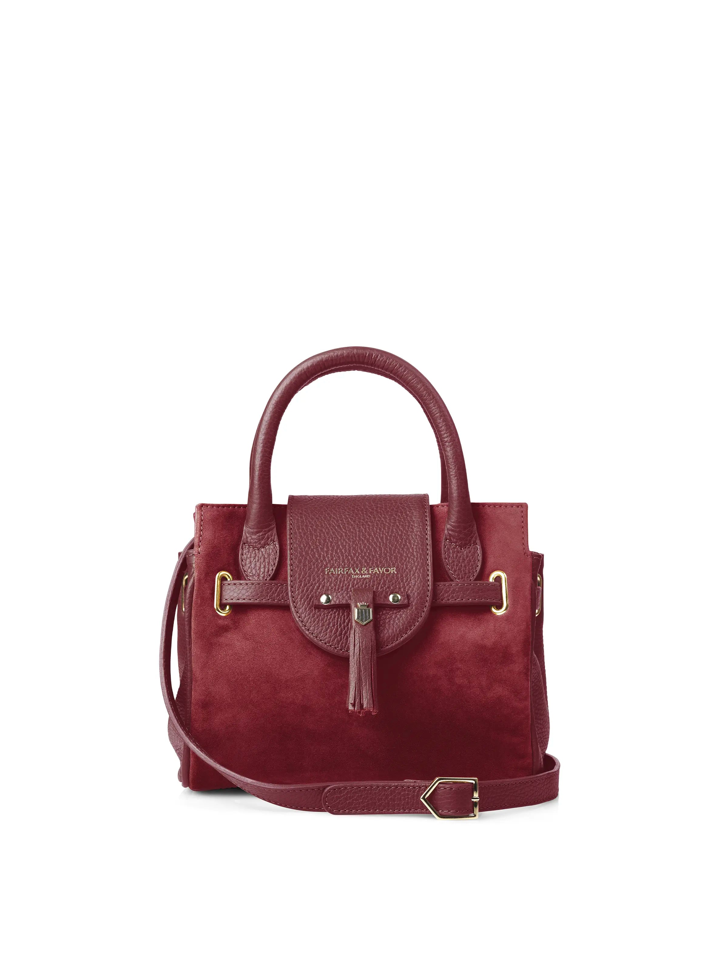 Compact vegan crossbody bags for cruelty-free fashion fans -Mini Windsor Handbag - Ruby