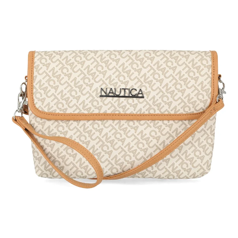 Hand-painted leather crossbody bags showcasing artistic flair -Nautica Womens Mini Wristlet Crossbody Bag