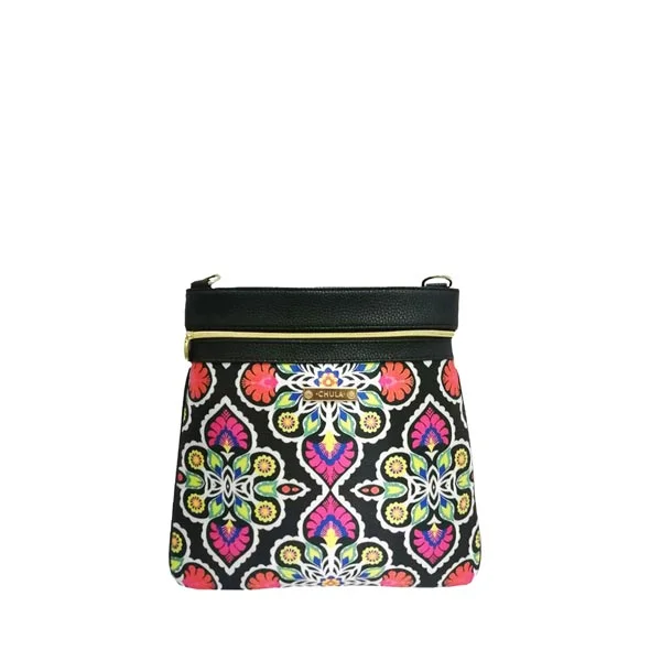 Adjustable strap crossbody bags blending comfort and style -Night flower - Lia