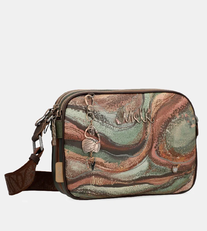 Lightweight silk crossbody bags for delicate evening wear -Outer 3-compartment crossbody bag