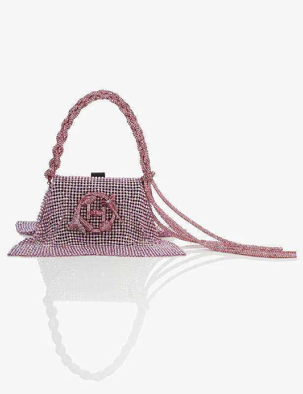 Rich burgundy crossbody bags for warm fall elegance -Posh Pink Crystal Furbie