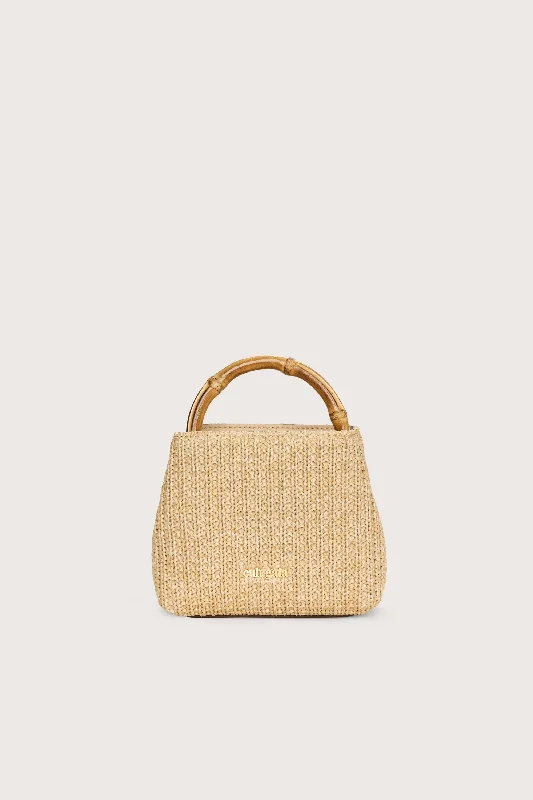 Roomy hobo crossbody bags for relaxed weekend vibes -SOLENE MINI CROSSBODY BAG - NATURAL