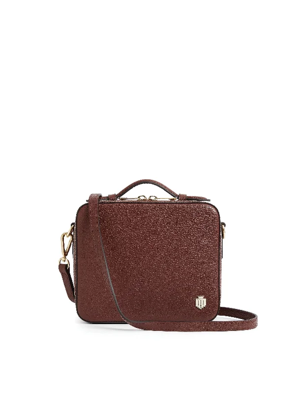 Sleek saddle crossbody bags with equestrian-inspired design -Buckingham - Burgundy Leather