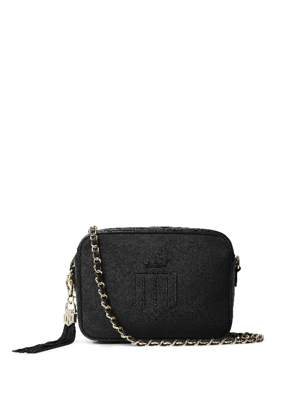 Classic black crossbody bags complementing any wardrobe choice -Finsbury - Black