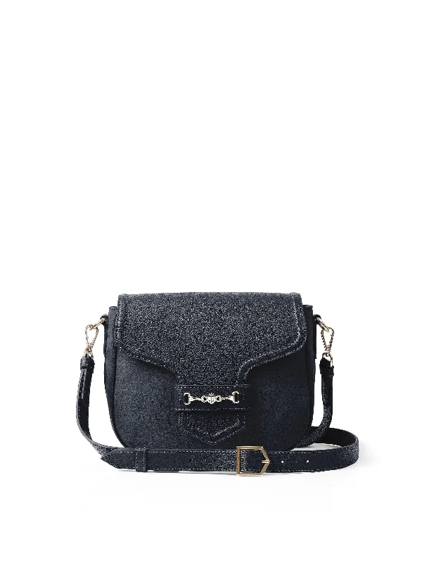 Fold-over flap crossbody bags with magnetic snap closures -Fitzwilliam - Navy