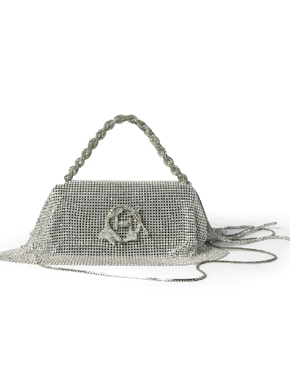 Luxurious satin crossbody bags for elegant evening outings -The Midi Crystal Furbie