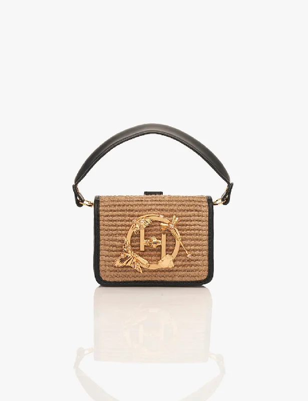 Eco-leather crossbody bags mimicking real hide sustainably -The OH V Furbie in Jute