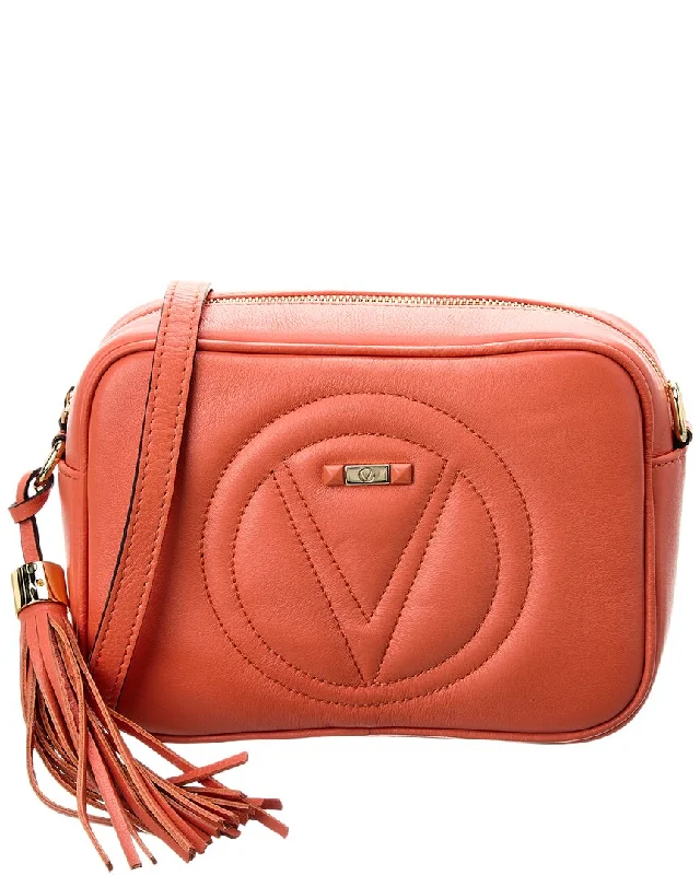 Waterproof polyester crossbody bags ideal for rainy days -Valentino by Mario Valentino Mia Signature Leather Crossbody