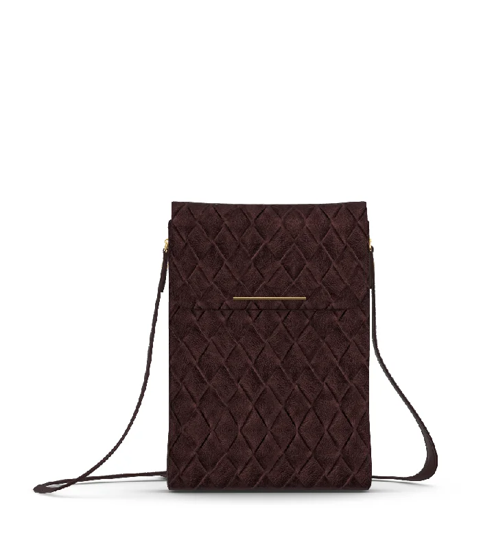 Sleek microfiber crossbody bags resisting stains and wear -Vivo Crossbody with Leather Strap